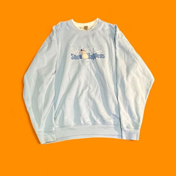 Snow Happens Embroidered Sweatshirt – Size M - Picture 1 of 4